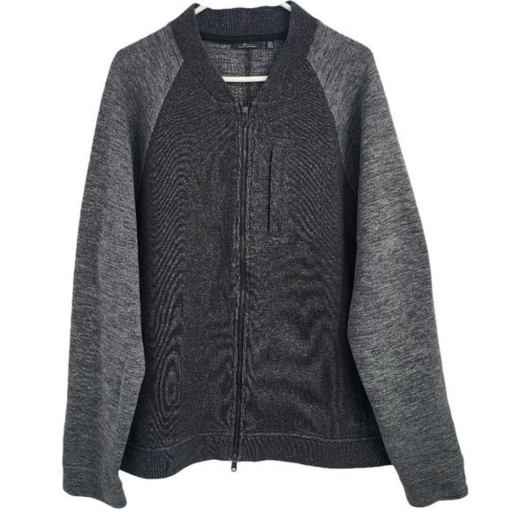 Marc Anthony Sweater Jacket Black Gray Full Zip Long Sleeve Mens‎ Size XXL